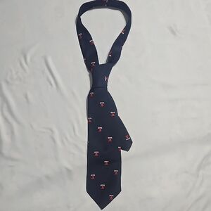jcpenney Navy Tie with Small Red Liberty Bells